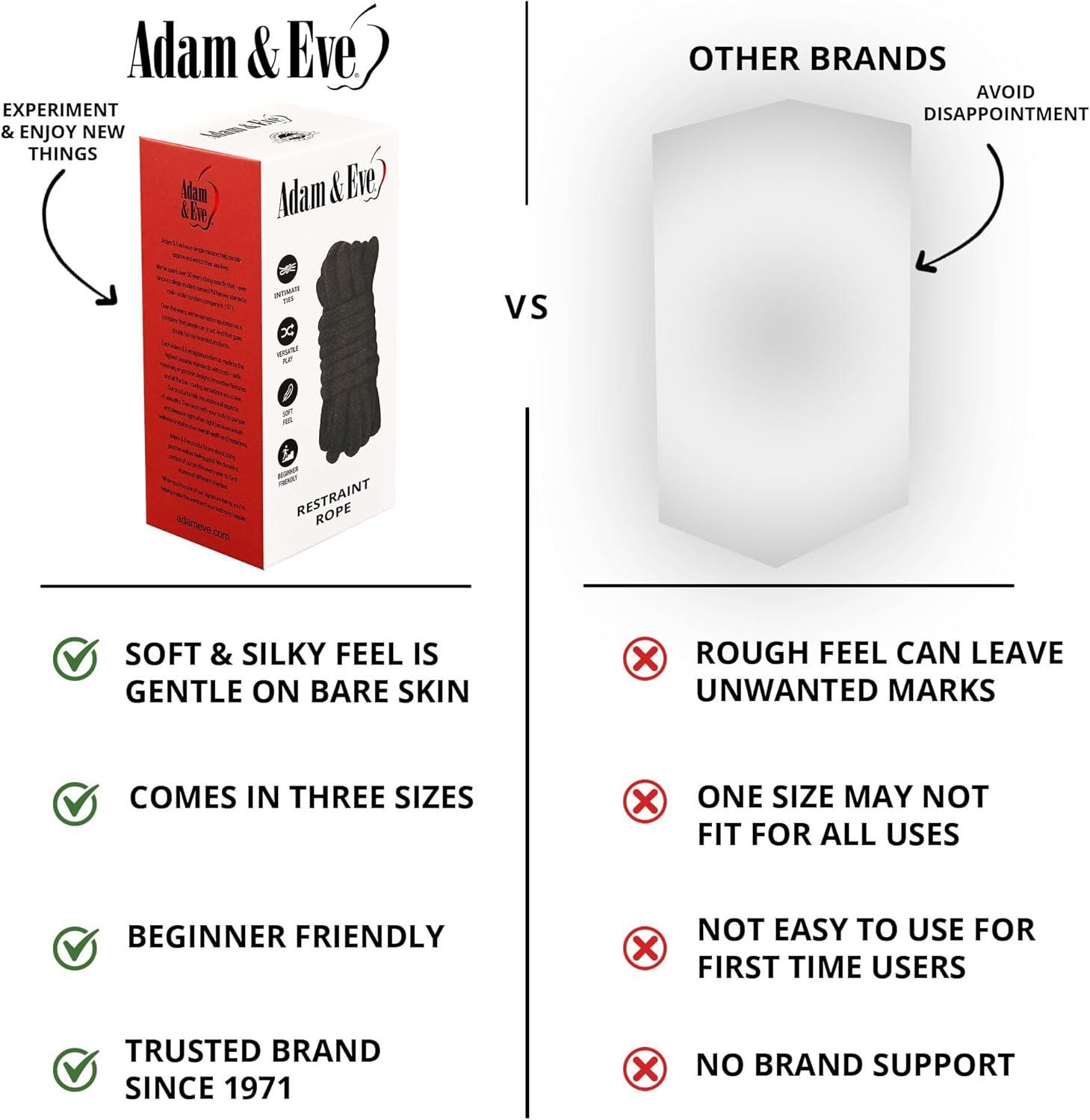 imageAdam ampamp Eve Bondage Rope 10 Feet Soft and Sturdy Polyester Restraint Rope for Couples Silky Smooth on Skin Ideal for Beginner to Advanced Bondage Play Durable and Comfortable for Bedroom Fun