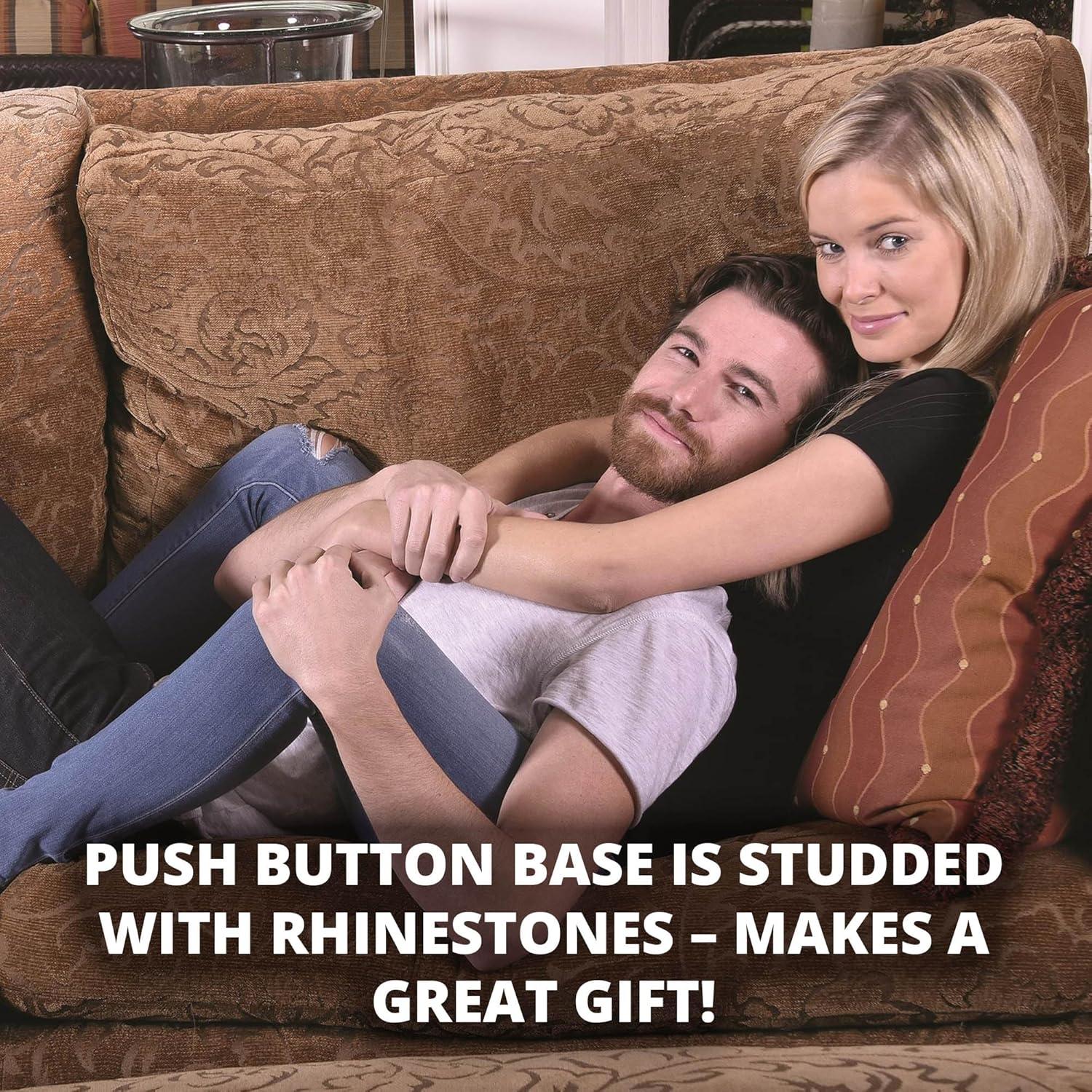 imageAdam ampamp Eve Diamond Darling Vibrator 10 Powerful Vibration Speeds Textured Silicone for Intense Stimulation Waterproof Rhinestone Studded Base Compact ampamp Discreet Adult Toy for Women