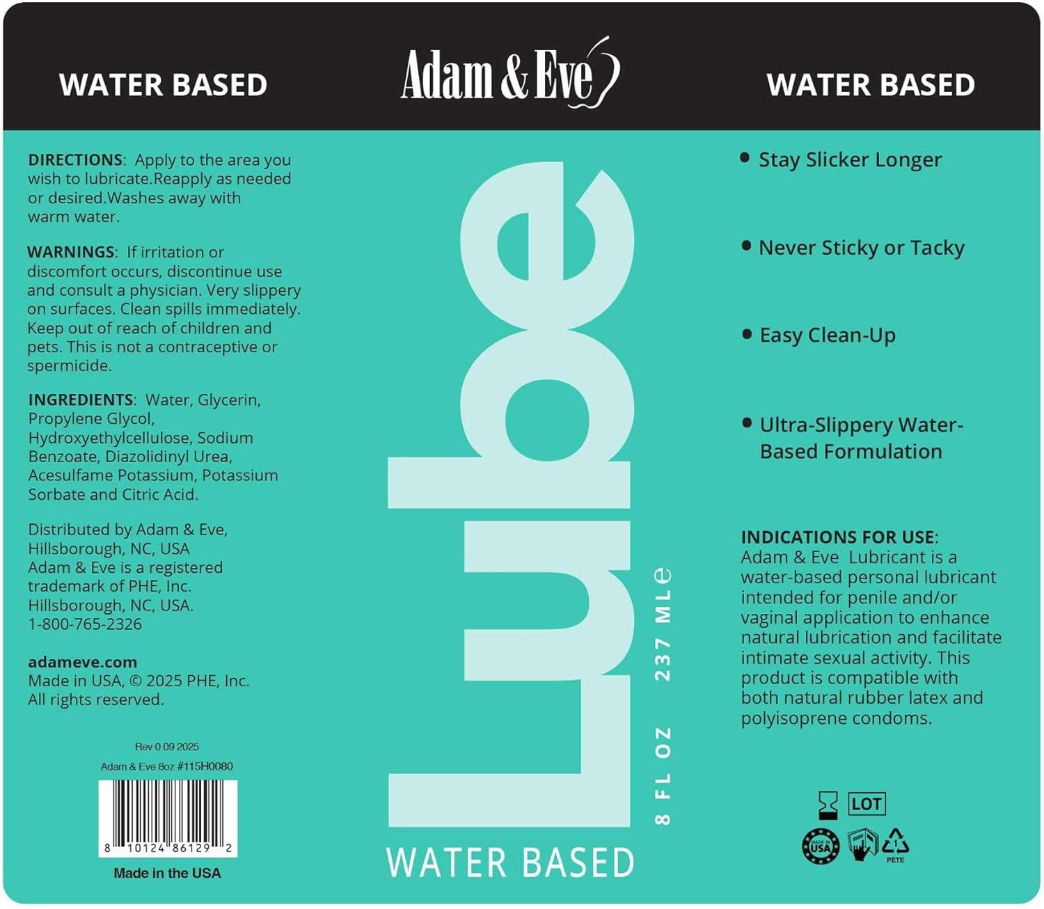 imageAdam ampamp Eve Salted Caramel Flavored Water Based Lubricant Personal Lubricants for Privacy and Toys Non Sticky Non Staining Long Lasting Lube for Men Women Couples Oral Sex ampamp Massage 4 ozUnflavored