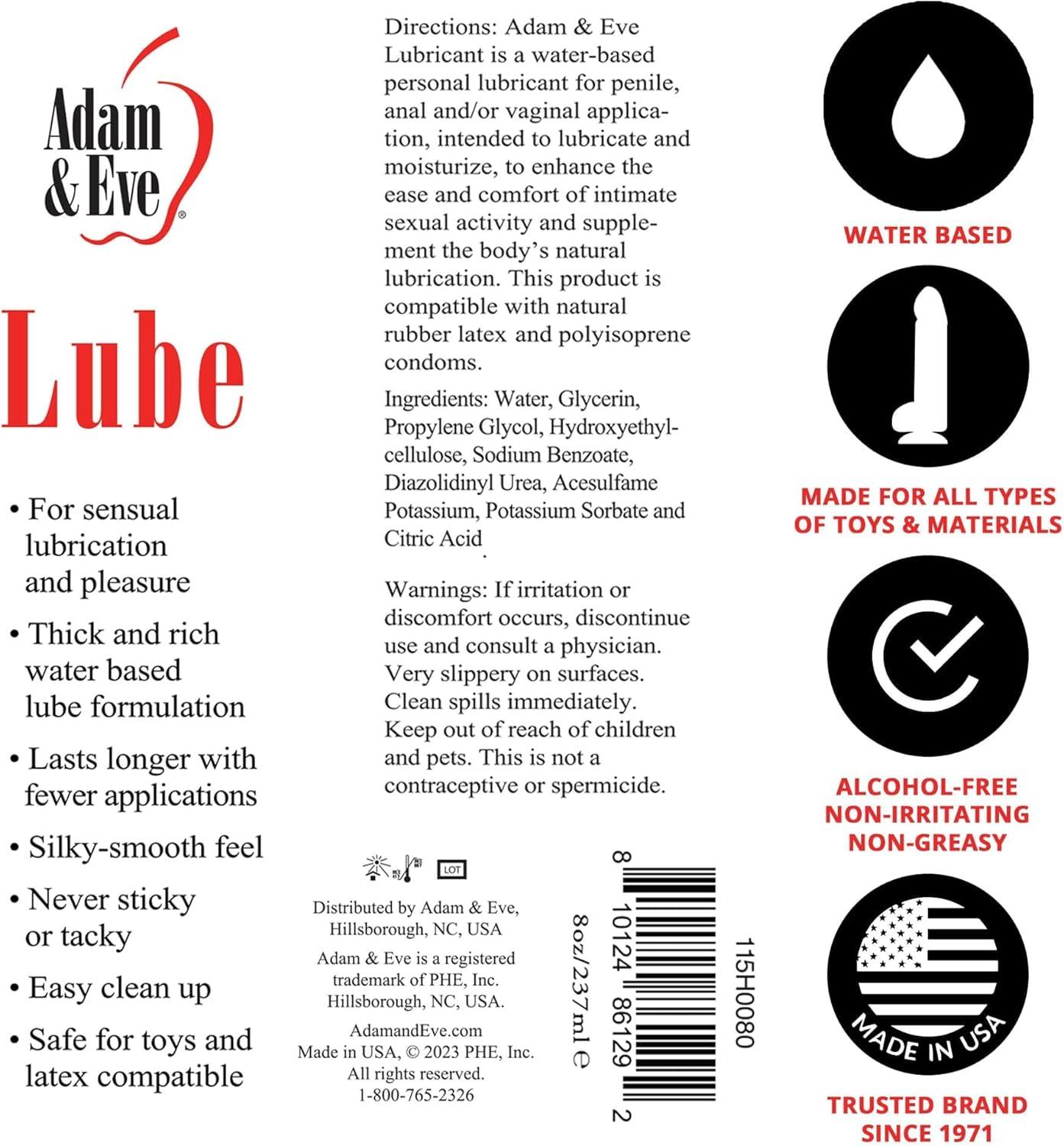 imageAdam ampamp Eve Salted Caramel Flavored Water Based Lubricant Personal Lubricants for Privacy and Toys Non Sticky Non Staining Long Lasting Lube for Men Women Couples Oral Sex ampamp Massage 4 ozUnflavored