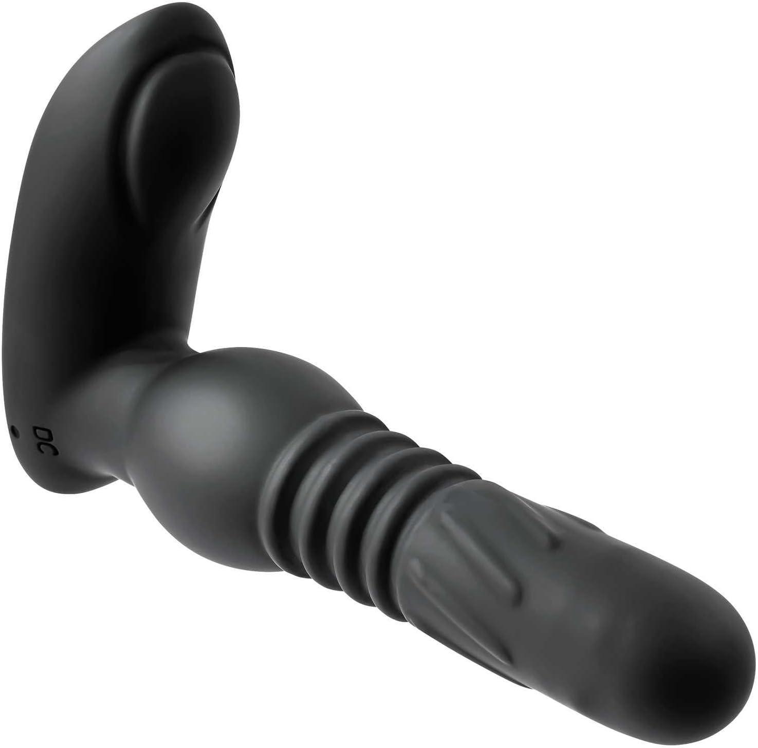imageAdam and Eve Warming Rotating Prostate Thruster Rechargeable Anal Dildo Stimulator with 12 Functions Heating and Thrusting Waterproof Massager Compact and Powerful for Prostate Play 6 Inch Black