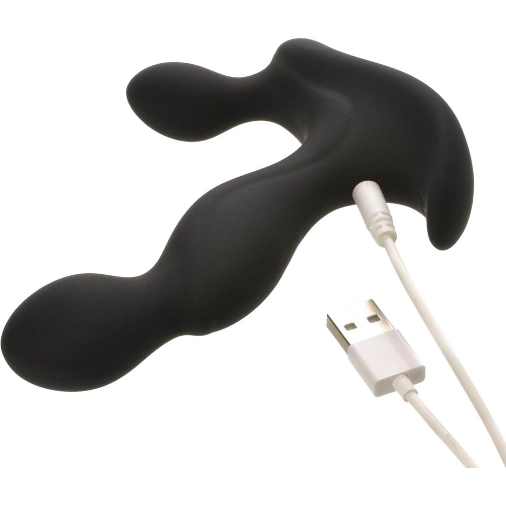 imageAdam ampamp Eve Adams Vibrating Triple Probe Prostate Massager for Men 10 Powerful Vibration Modes Ergonomic P Spot Stimulator Perineum ampamp Taint Vibrator Waterproof Rechargeable Silicone Adult Toy