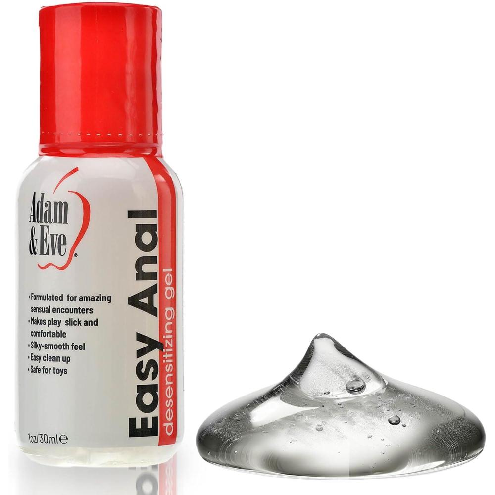 imageAdam ampamp Eve Easy Anal Water Based Desensitizing Gel Personal Anal Cum Lubricant for Women Men Couples and Toys Long Lasting ampamp Works Within Minutes Backdoor Lube for Adults Clear Gel 1 oz