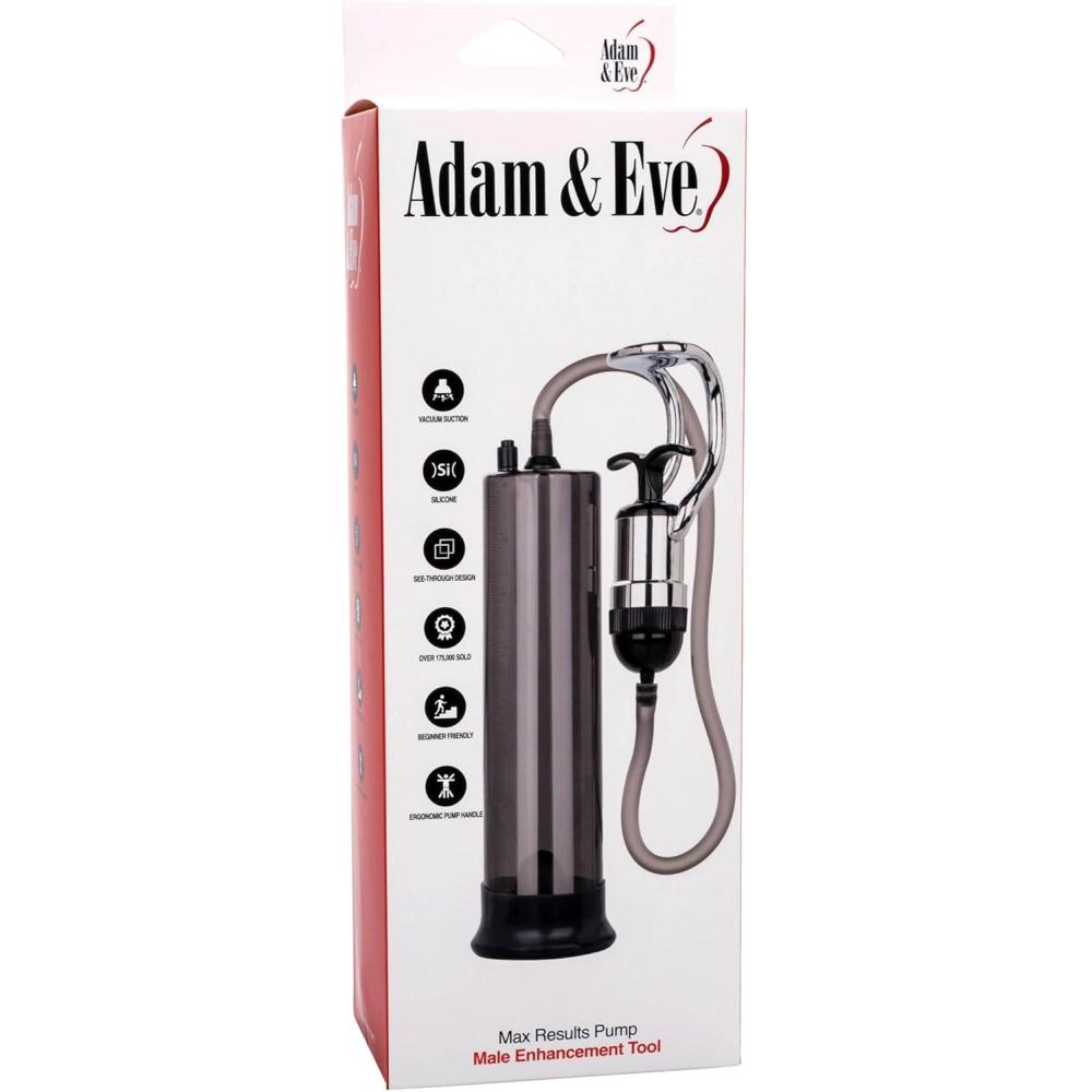 imageAdam ampamp Eve Max Results Penis Pump Powerful Suction for Stronger Erections Enlarged Cylinder Comfortable Fit Master Grip Finger Pull for Effortless Use Quick Release Valve Male Enhancement Pump