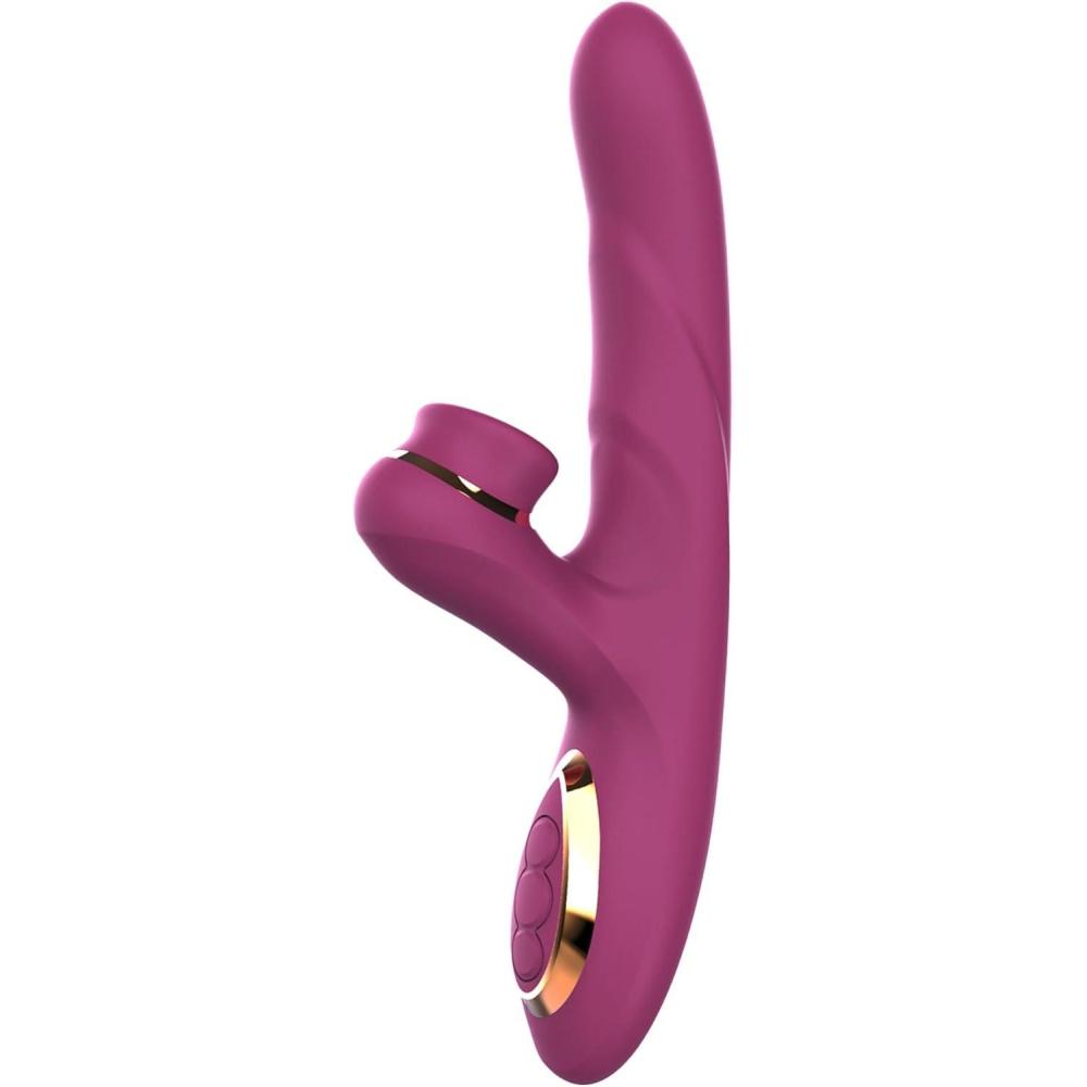 imageAdam ampamp Eve Rose Gold Revolving Rabbit Dual Stimulating Thrusting Vibrator Clitoral Spinner G Spot Vibe 3 Speed Shaft 7 Mode Clit Stimulator Rechargeable Waterproof Silicone Adult Sex Toy