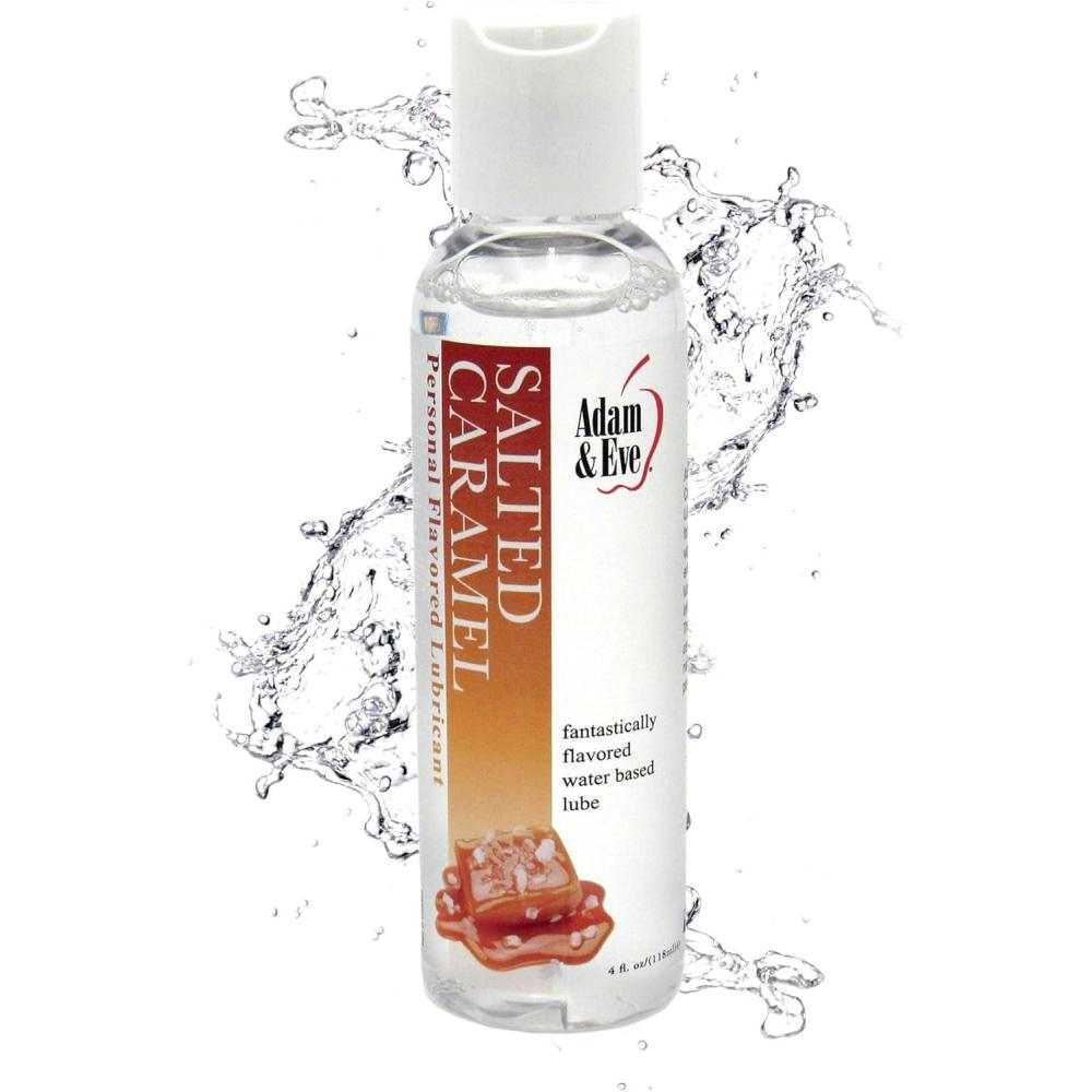 imageAdam ampamp Eve Salted Caramel Flavored Water Based Lubricant Personal Lubricants for Privacy and Toys Non Sticky Non Staining Long Lasting Lube for Men Women Couples Oral Sex ampamp Massage 4 ozCaramel