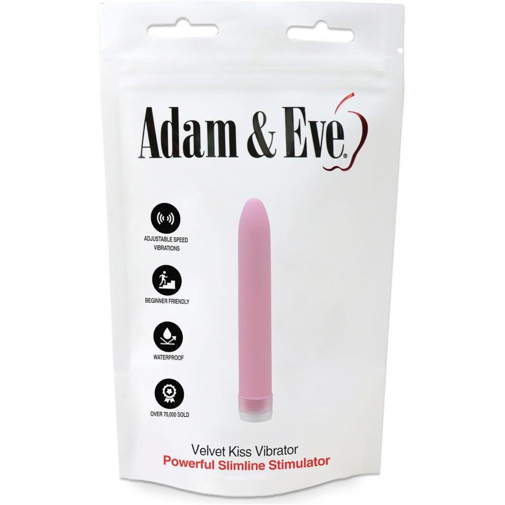 imageAdam ampamp Eve Velvet Kiss Vibrator Silky Smooth Multi Speed Classic Bullet for Clitoral and G Spot Stimulation Waterproof Slimline Vibrator for Women and Couples Travel Friendly Adult Sex Toy 6 Inch