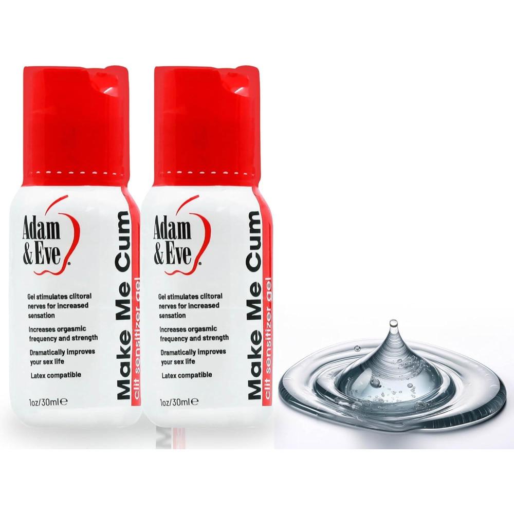 imageAdam and Eve Make Me Cum Water Based Clitoral Sensitizer Gel Personal Lubricant for Women Enhances Sensitivity for Stronger Orgasm Use with Privacy and Toys Lube for Masturbation 1 oz 2 Pack1oz Pack of 2