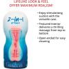 Adam & Eve 2 in 1 Stroker Realistic Vagina & Ass Male Masturbator Textured Pocket Pussy & Anal Flesh Light with Suction Power Adjustable Intensity for Lifelike Pleasure and Maximum Satisfaction