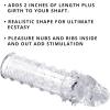 Adam & Eve Adam’s Extension Jelly Textured Penis Sleeve for Men, Penis Extender for Increased Stimulation, Adult Toys for Sex, Satisfying Texture, Sex Toy for Pleasure, 6″, Clear
