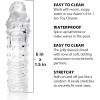 Adam & Eve Adam’s Extension Jelly Textured Penis Sleeve for Men, Penis Extender for Increased Stimulation, Adult Toys for Sex, Satisfying Texture, Sex Toy for Pleasure, 6″, Clear