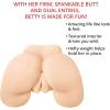 Adam & Eve Bangin Betty Stroker, Realistic Male Masturbator with Dual Entries, Life Size Vagina and Anal Sex Toy, Soft and Textured TPE, Open Ended Design for Easy Cleaning, Adult Toy for Men