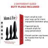 Adam & Eve Booty Boot Camp Anal Training Kit, Set of 3 Silicone Trainer Butt Plug Dildos, Waterproof Anal Plugs with Flared Suction Cup Bases, Great with Our Water Based Lube