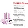 Adam & Eve Complete Lover’s Kit, 7 Piece Couples Sex Toy Set, Includes Vibrator, Rabbit Sleeve, Tickler Sleeve, Ribbed Sleeve, Penis Ring, Anal Beads, Kegel Balls, Waterproof, Body Safe