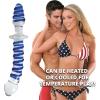 Adam & Eve Crystal Realistic Dildo, Suction Cup Base, 8″, Clear(Blue Dildo/Butt Plug – 8.75″)