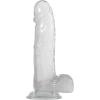 Adam & Eve Crystal Realistic Dildo, Suction Cup Base, 8″, Clear(Clear – 8″)