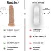 Adam & Eve Crystal Realistic Dildo, Suction Cup Base, 8″, Clear(White – 4.5″)