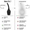 Adam & Eve EZ Anal Douche, Easy to Use Cleaning Bulb with Flexible Tip, Large Capacity for Deep Cleansing, Stable Flat Base, Body Safe and Reusable, Compatible with Water Based and Silicone Lubes