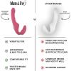 Adam & Eve Eve Vibrating Strapless Strap On Dildo, 9 Vibration Modes, Adult Toy, Anti Slip Silicone Insertable Double Ended Vibrating Sex Toy for Women & Lesbian Couples, Anal Strapon Dildo, 5″, Pink