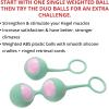 Adam & Eve Eve’s Kegel Training Set, Kegel Balls for Women, Dual & Single Weighted Vaginal Trainers, Silicone Cradle with Retrieval Cord, Pelvic Floor Strengthening, Waterproof, Beginner & Advanced