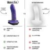 Adam & Eve Hollow Strap On Dildo, Adjustable Wearable Harness with Penis Sleeve to Enlarge, Strap On Realistic Cock Extender for Pegging, Adult Sex Toys for Men, Women & Couples, 6 in, Purple
