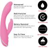 Adam & Eve Multi Function Silicone G GASM Rabbit Vibrator, Pink Adult Sex Toy Dildo for Personal Women, Clitoris Stimulation & Thrusting 6″, Pink
