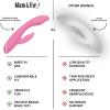 Adam & Eve Multi Function Silicone G GASM Rabbit Vibrator, Pink Adult Sex Toy Dildo for Personal Women, Clitoris Stimulation & Thrusting 6″, Pink