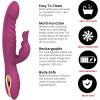 Adam & Eve Rose Gold G Spot Rabbit Vibrator, Come Hither Motion, Dual Stimulation for Clitoral and Internal Pleasure, Beaded Shaft for Thrusting Sensation, Rechargeable Adult Sex Toy for Women