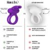 Adam & Eve Silicone Rechargeable Rockin’ Rabbit Enhancer Clitoral Stimulator for Him and Her Dual Silicone Rings 7 Functions of Vibration Waterproof Couples Ring Rechargeable Vibrating Toy