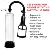 Adam & Eve Starter Penis Pump Enlarger, Improved Erection, Cock Sexual Stimulation Device & Masturbation, Mens Erectile Dysfunction Adult Sex Toy, Increase Penile Size, 8.6″ x 2.7″, Clear