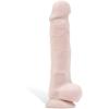 Adam & Eve True Feel Dildo, Big Realistic Penis with Suction Cup, Lifelike Dual Layered Soft Silicone, Waterproof, Easy to Clean, Adult Sex Toys for Women, Men Anal & Couples, 7.5 in, Flesh(7 inches)