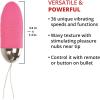 Adam & Eve Turn Me On Rechargeable Bullet Vibrator with Wireless Remote Control, Internal G Spot Clitoral Stimulation Female Adult Sex Toys for Women & Couples, 36 Vibrating Speeds 3.5 in, Pink
