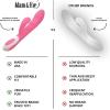 Adam & Eve Warming Rabbit G Spot Vibrator, Rechargeable Heated Dual Motor Clitoral and G Spot Stimulator, Waterproof Silicone Rabbit Vibrator with 25 Vibration Combos for Women and Couples