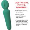 Adam and Eve Eve’s Petite Private Pleasure Silicone Rechargeable Wand, Couples Sex Toy, Waterproof Vibrator Massager, 10 Powerful Vibration Modes, Textured Ridges, 5.8 Inch, Green, Valentine’s Gift(Aqua)