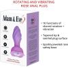 Adam and Eve Rotating Rose Plug Jeweled Anal Vibrator, Vibrating Metal Backdoor Plug, USB Rechargeable with Jewel Base, Temperature Play, 4 Vibration Modes, Comfortable for Beginners to Advanced Users