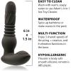 Adam and Eve Warming Rotating Prostate Thruster, Rechargeable Anal Dildo Stimulator with 12 Functions, Heating and Thrusting Waterproof Massager, Compact and Powerful for Prostate Play, 6 Inch, Black