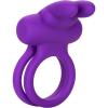 Adam & Eve Silicone Rechargeable Rockin’ Rabbit Enhancer Clitoral Stimulator for Him and Her Dual Silicone Rings 7 Functions of Vibration Waterproof Couples Ring Rechargeable Vibrating Toy