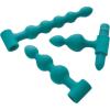 Adam & Eve Vibrating Bumpy Bead Set, 3 Piece Silicone Butt Plug Kit with Bullet Vibe, Small Medium Large Anal Beads for Beginners and Advanced, 7 Function Waterproof Anal Toy, Adult Toys for Men Women