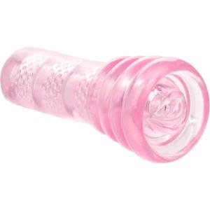 Adam & Eve Super Head Honcho Masturbator, Upgraded Male Stroker with Strong Suction and Longer Tunnel, Soft Stretchy TPR, Open Ended for Easy Cleaning, Textured Sleeve for Intense Stimulation