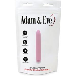 Adam & Eve Velvet Kiss Vibrator Silky Smooth Multi Speed Classic Bullet for Clitoral and G Spot Stimulation Waterproof Slimline Vibrator for Women and Couples Travel Friendly Adult Sex Toy 6 Inch