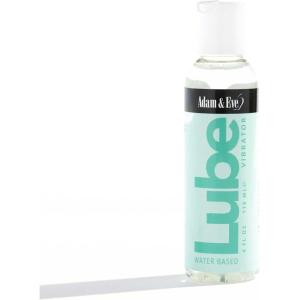 Adam & Eve Vibrator Lube 4oz Water Based Gel for Personal Massagers and Devices Gentle Non Sticky Unscented Formula Safe for Daily Use Compatible with Silicone Rubber Latex and Most Materials
