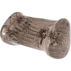 Adam & Eve 3 Way Stroker Real Feel Male Masturbator 3 Textured Pleasure Tunnels Waterproof Open Ended Stroker Soft TPE Ribbed Swirls and Nubs Tight Sensation Adult Toy for Men 5.5 Inches