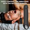 Adam & Eve Adams XL Vibrating Extension, Penis Sleeve Adds 3 Inches with Remote Control Vibration, Stretchy Ball Strap for Secure Fit, 10 Vibration Modes, Rechargeable Silicone, Couples Pleasure Toy