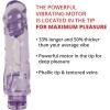 Adam and Eve Chubby Fun Personal Vibrator, Thick Thrusting Multi Speed Dildo, Smooth Adult Sex Toy for Women and Couples, Stimulates G Spot, Adjustable Vibrations, Waterproof, 9 Inch Purple Design