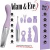 Adam & Eve Sweet Dreams Massager Kit, Rechargeable Vibrator with 8 Interchangeable Attachments, 10 Vibration Modes, Clitoral and G Spot Stimulator, Silicone and ABS, Waterproof Adult Sex Toy for Women