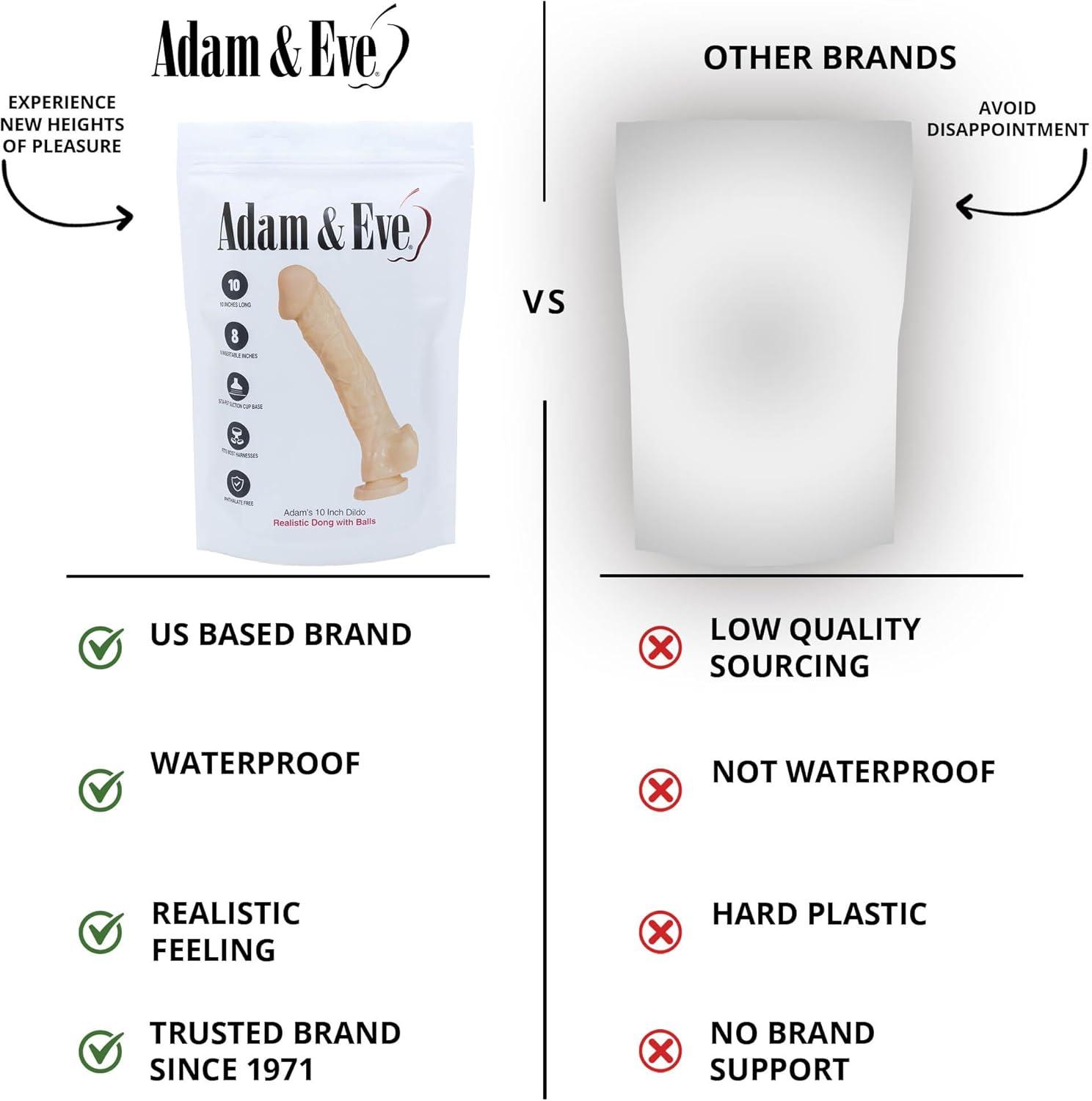 imageAdam ampamp Eve Cool Curve Jelly Dildo Realistic Curved Dildo with Suction Cup Base Soft and Flexible PVC for G Spot or P Spot Stimulation Strap On Harness Compatible 8 Inch Total Length Adult ToyVanilla  10