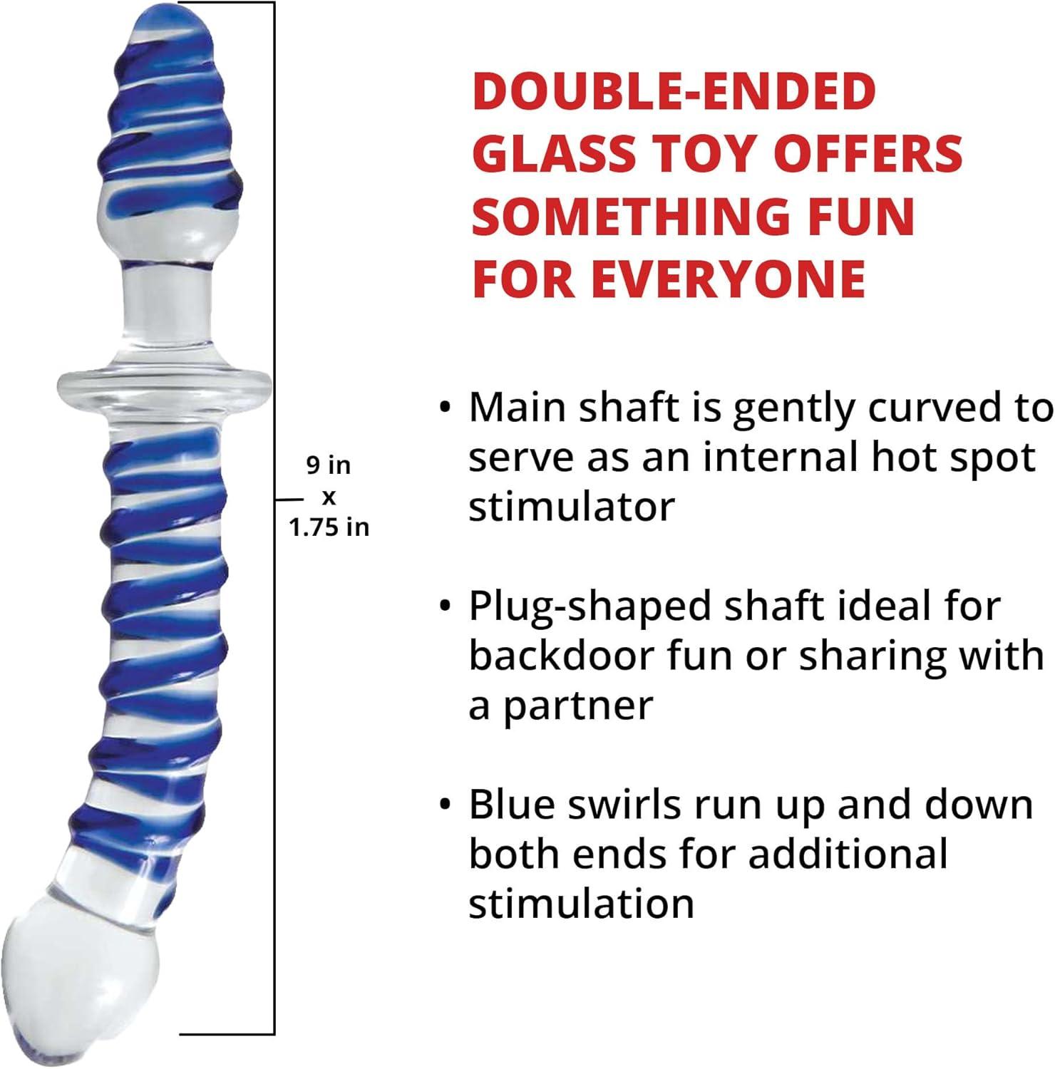 imageAdam ampamp Eve Cool Curve Jelly Dildo Realistic Curved Dildo with Suction Cup Base Soft and Flexible PVC for G Spot or P Spot Stimulation Strap On Harness Compatible 8 Inch Total Length Adult ToyBlue DildoButt Plug  875