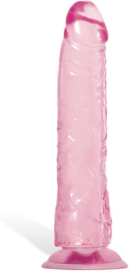 imageAdam ampamp Eve Cool Curve Jelly Dildo Realistic Curved Dildo with Suction Cup Base Soft and Flexible PVC for G Spot or P Spot Stimulation Strap On Harness Compatible 8 Inch Total Length Adult ToyPink 825