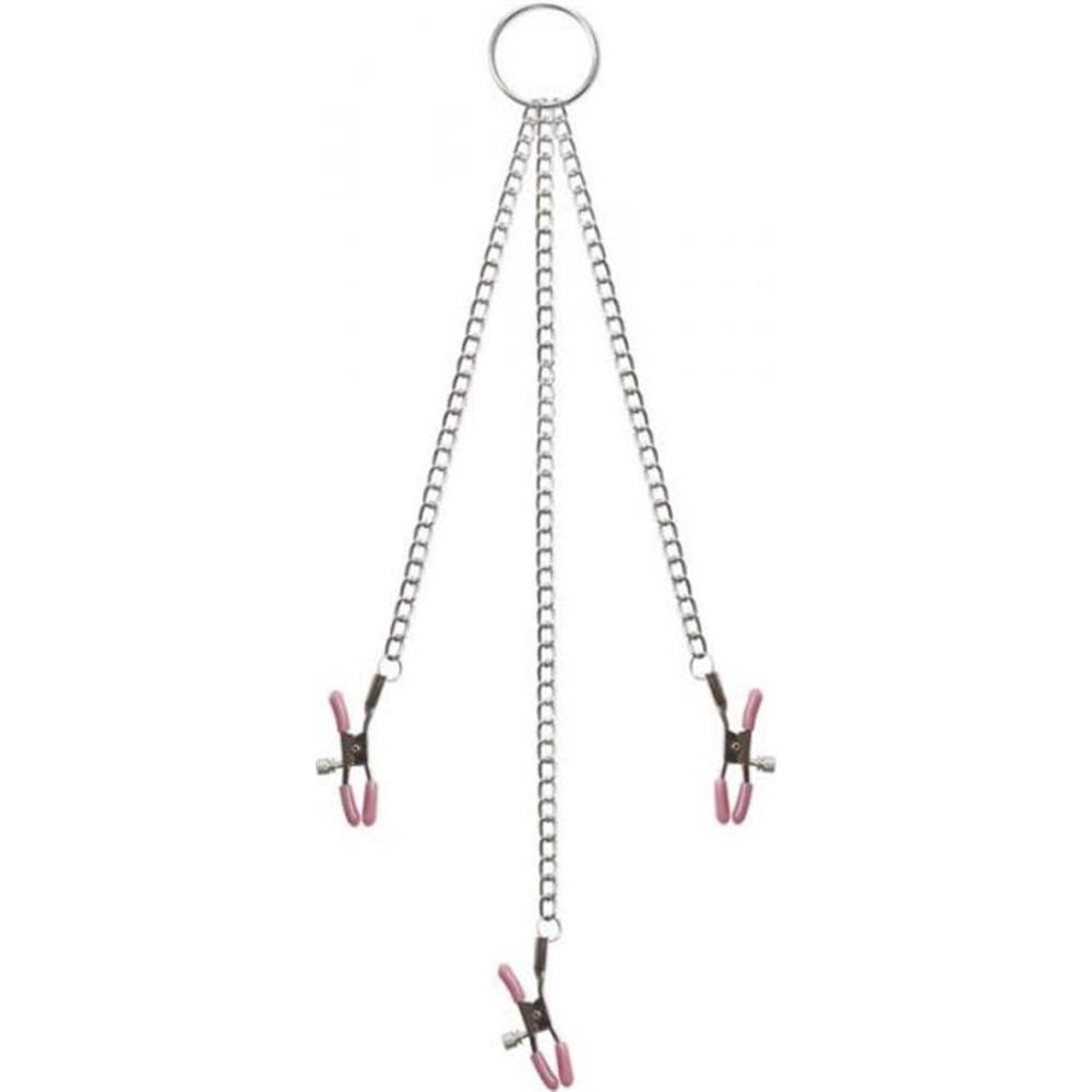 imageAdam ampamp Eve Chain Me Up Kink Clamps Adjustable Nipple and Clit Clamp Set Metal Chains with Rubber Tipped Clamps BDSM Bondage Accessories for Couples Sensory Play Hands Free Stimulation Adult Toy