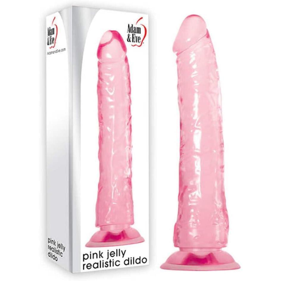 imageAdam ampamp Eve Cool Curve Jelly Dildo Realistic Curved Dildo with Suction Cup Base Soft and Flexible PVC for G Spot or P Spot Stimulation Strap On Harness Compatible 8 Inch Total Length Adult ToyPink 825